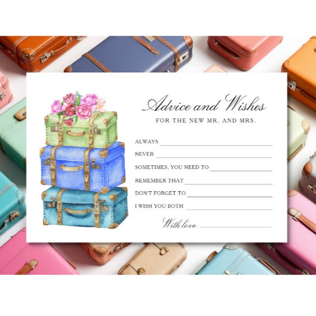 Travel Bridal Shower Advice and Wishes Stationery (Creator Uploaded)