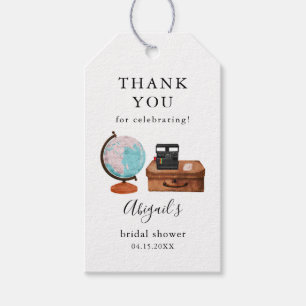 Travel Bridal Shower Gift Tags