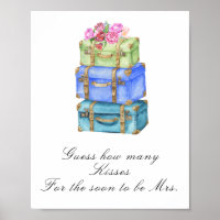 Travel bridal shower - How many kisses game