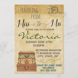 Travel Bridal Shower Invitation