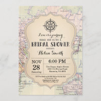 Travel Bridal Shower Invitation