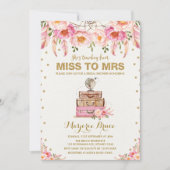 Travel Bridal Shower Miss to Mrs Boho Blush Floral Invitation (Front)