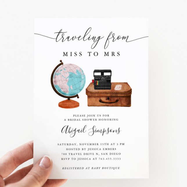 Travel Bridal Shower MISS to MRS Invitation (Creator Uploaded)