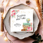 Travel Bridal shower Paper Napkin Miss to Mrs<br><div class="desc">♥ This paper napkins are a great addition to your party! Miss to Mrs theme.</div>