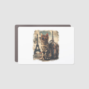 Travel Buddy Cat Car Magnet