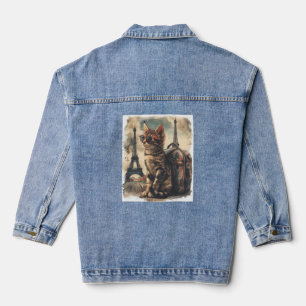 Travel Buddy Cat Denim Jacket