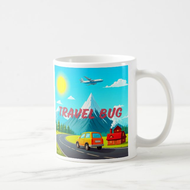 Travel Bug / I Love to Travel ! Coffee Mug (Right)