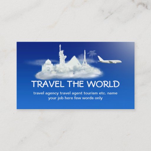 Customizable travel business card
