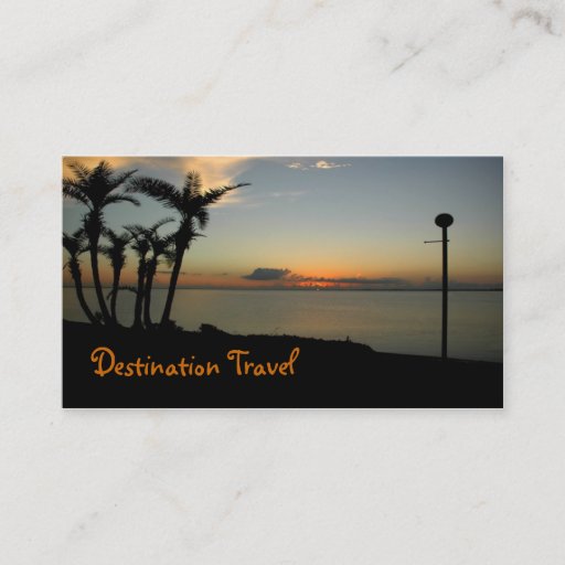 Customizable Travel Business Card