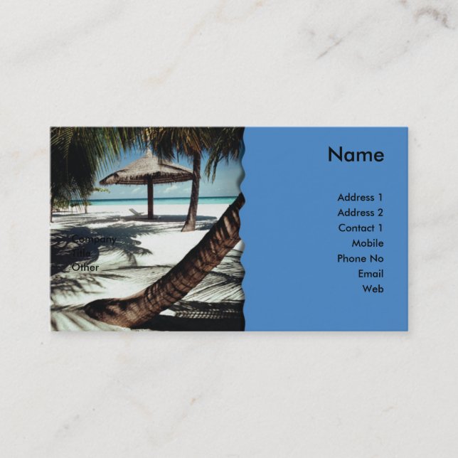 Travel Business Card (Front)