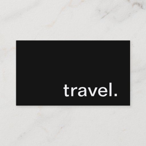 Customizable Travel Business Card