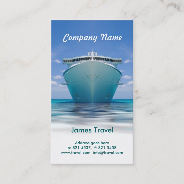 Travel business Card Template (Front)