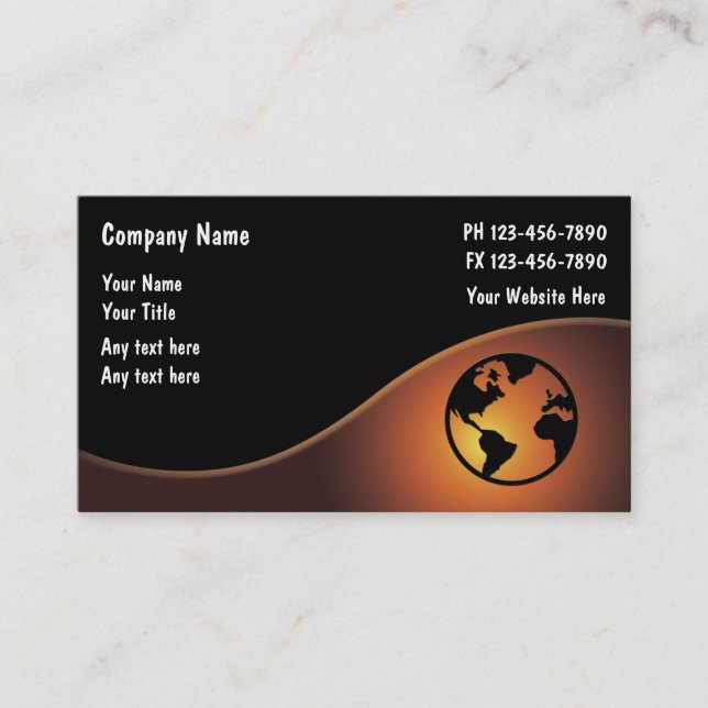 Travel Business Cards (Front)