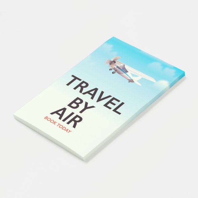 Travel By Air travel poster Post-it Notes (Angled)