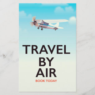 Travel By Air travel poster Stationery