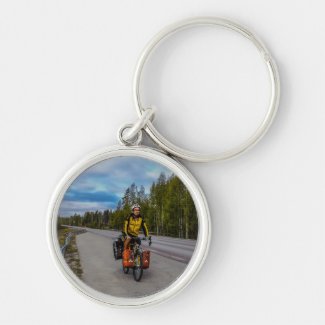 Travel by bike keychain 