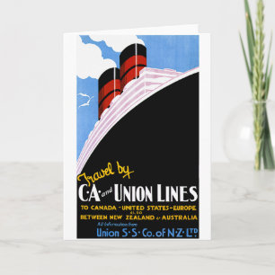 Travel by C and A and Union Lines Card
