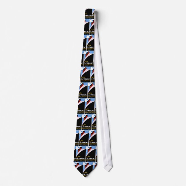 Travel by C and A and Union Lines Neck Tie (Front)