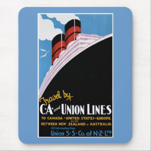 Travel by CA and Union Lines Mouse Pad