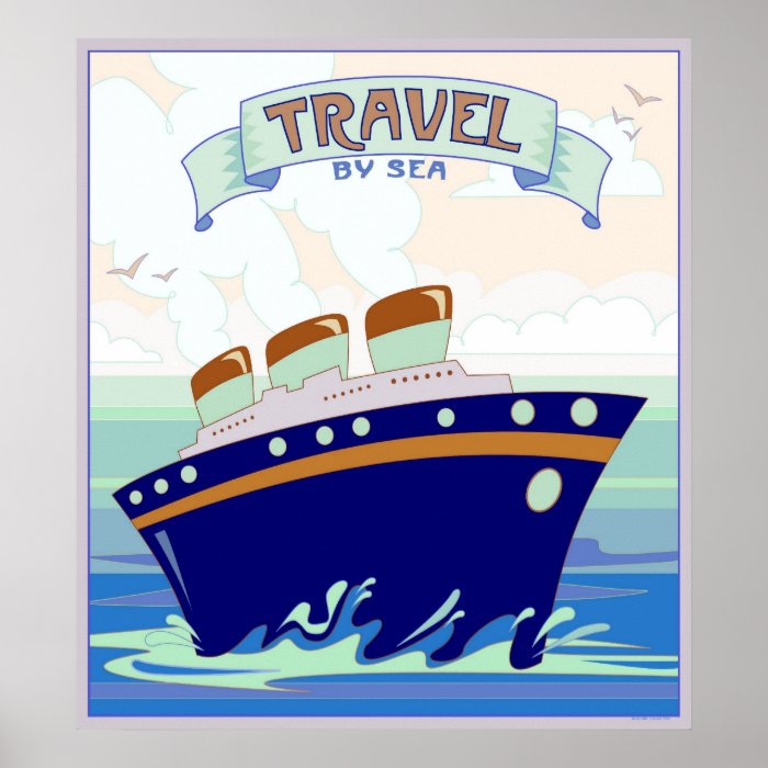 Travel By Sea Poster