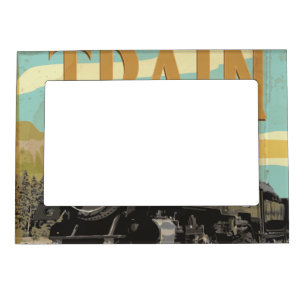 Travel By Train Magnetic Photo Frame