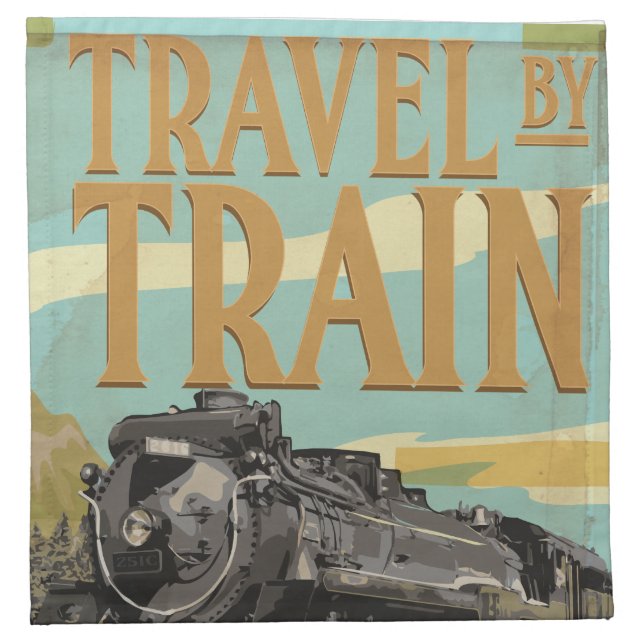Travel By Train Napkin (Front)