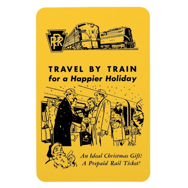 Travel By Train-Pennsylvania Railroad Photo Magnet (Vertical)