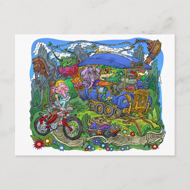 Travel by tram. postcard (Front)