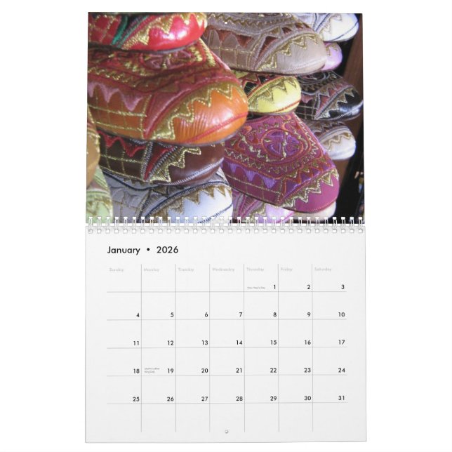 Travel Calendar 2012 (Jan 2026)