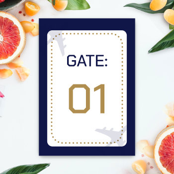 Travel Calligraphy Boarding Pass Wedding Table Number by FireSparks at Zazzle