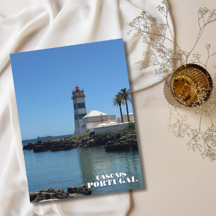 Travel Cascais Portugal Ocean Lighthouse Seaside  Holiday Postcard
