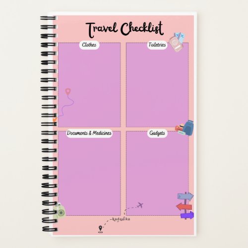 Travel Checklist Notebook