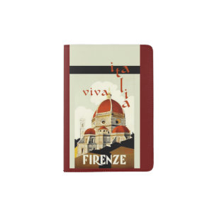 Travel Chic Vintage Italy Art Passport Holder