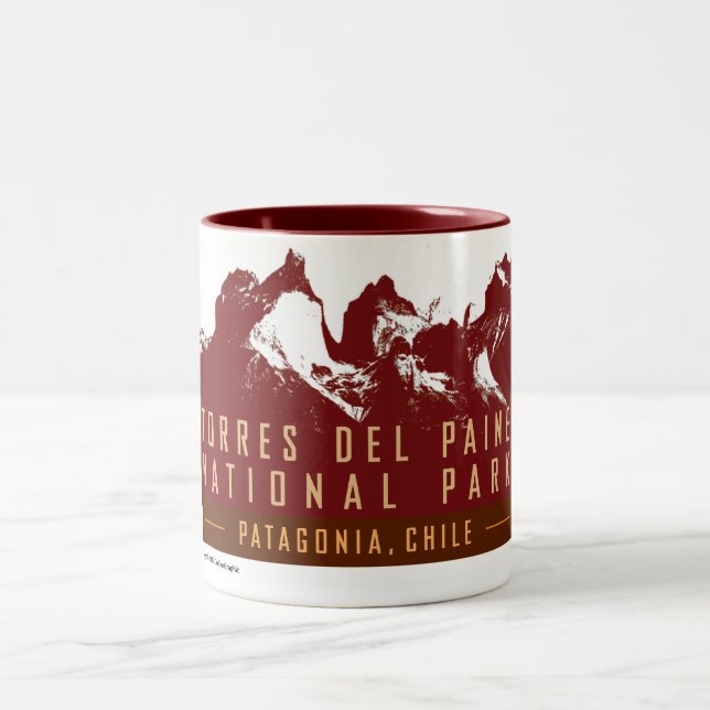 TRAVEL- Chile-Torres del Paine Two-Tone Coffee Mug (Center)