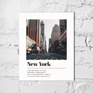 Travel City Name Photo Elegant Minimal White Poster