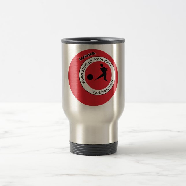 Travel Coffee Mug - Kickball Logo (Center)