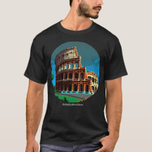 Travel, Coliseum, Rome, Custom Text, Retro 8bit