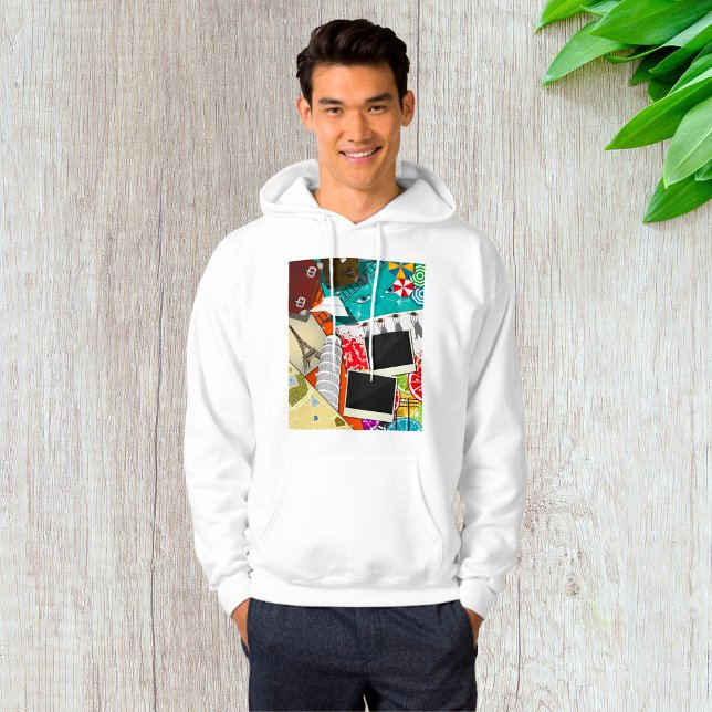 Travel Collage with Iconic Landmarks Vacation  Hoodie (Creator Uploaded)