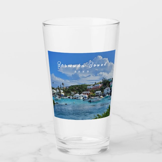 Travel Commemorative Island Life Glass (Front)