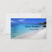 Travel consultant beach business card template (Front/Back)
