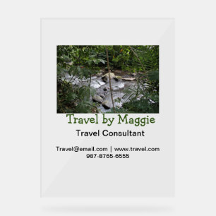 Travel consultant company add name email websphone acrylic sign