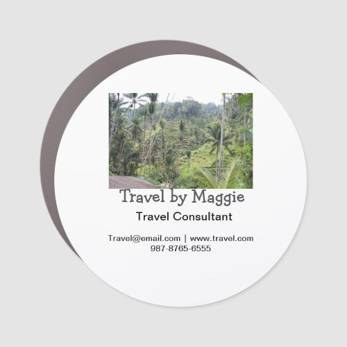 Travel consultant company add name email websphone car magnet