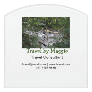Travel consultant company add name email websphone door sign