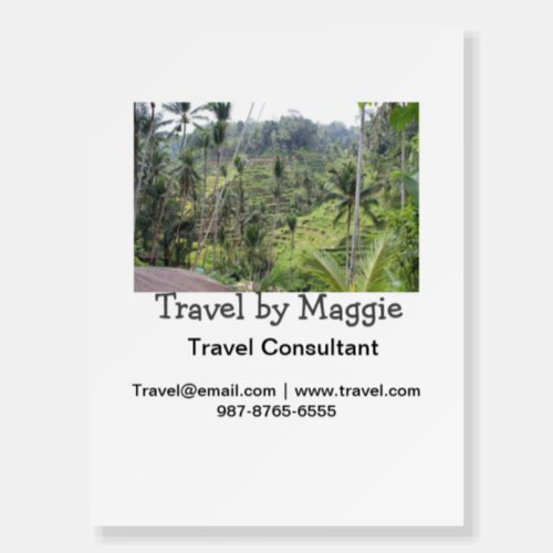 Travel consultant company add name email websphone foam board