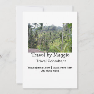 Travel consultant company add name email websphone holiday card