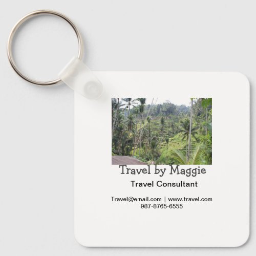 Travel consultant company add name email websphone keychain