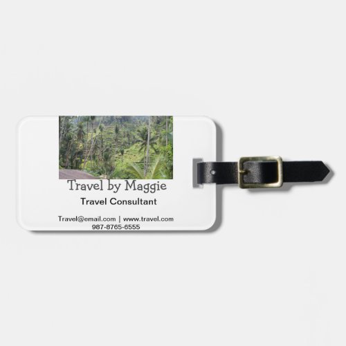 Travel consultant company add name email websphone luggage tag