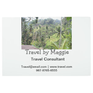 Travel consultant company add name email websphone metal print