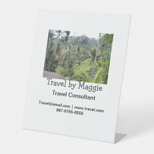 Travel consultant company add name email websphone pedestal sign