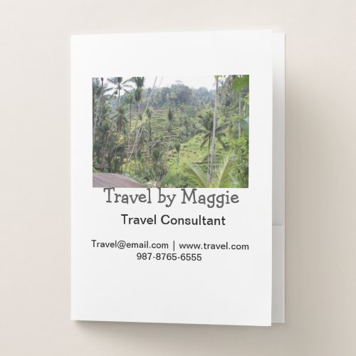 Travel consultant company add name email websphone pocket folder